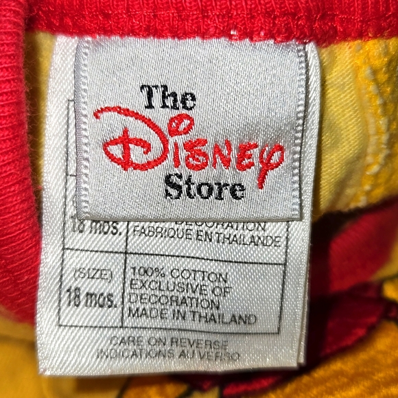 Vintage Yellow Winnie the Pooh Dress with Red Trim, Two Tiny Spots On Back - Picture 3 of 5